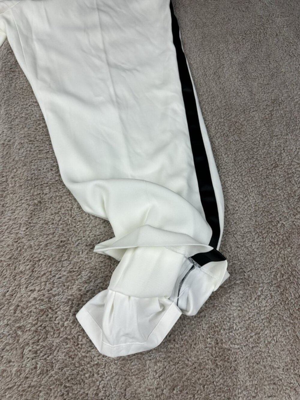 Little Black Tux Women's White Tuxedo Pants Black Side Stripe Size 16 NWT Formal - Picture 7 of 16